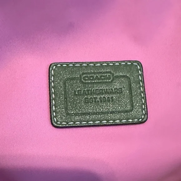 Coach Pink and Green Shoulder Bag - Picture 2 of 3